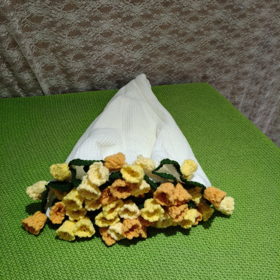 Bouquet Handmade Bouquet Wool Diy Crocheted Linglan Blanket
