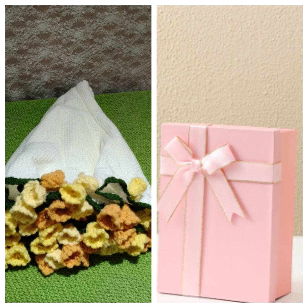 Bouquet Handmade Bouquet Wool Diy Crocheted Linglan Blanket